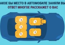 Тест: место, которое вы занимаете в автомобиле, расскажет о вашем характере.