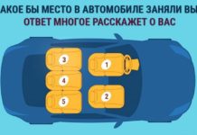 Психологический тест: выберите место в машине и узнайте, какая черта характера в вас самая яркая