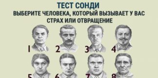 Выберите лицо, которое вас пугает